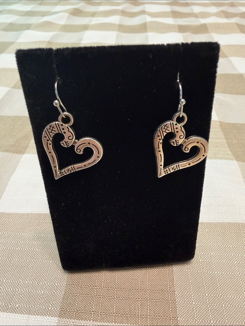 Silver-Tone Heart Dangle Earrings - Women's Jewelry